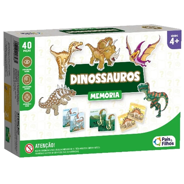 Jogo de memória Dinossauros 40 peças