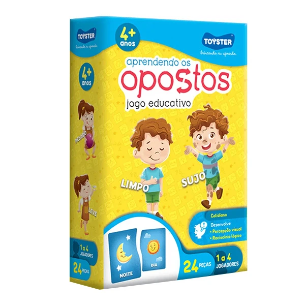 Jogo educativo Aprendendo os Opostos 24 peças