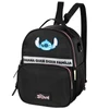 KIT MOCHILA CARRINHO 360° E LANCHEIRA TÉRMICA STITCH LUXCEL - PRETO