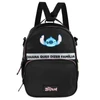 KIT MOCHILA CARRINHO 360° E LANCHEIRA TÉRMICA STITCH LUXCEL - PRETO