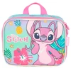 KIT MOCHILA CARRINHO E LANCHEIRA TÉRMICA ANGEL STITCH LUXCEL ROXO