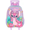 KIT MOCHILA CARRINHO E LANCHEIRA TÉRMICA ANGEL STITCH LUXCEL ROXO