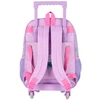 KIT MOCHILA CARRINHO E LANCHEIRA TÉRMICA ANGEL STITCH LUXCEL ROXO