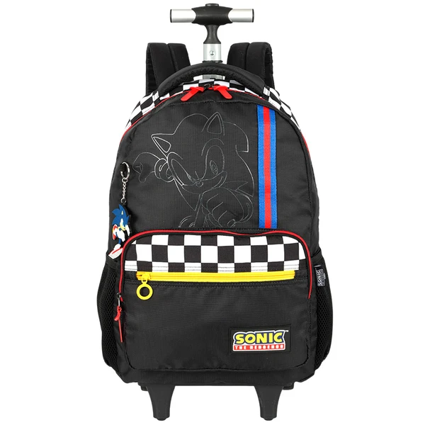 Kit Mochila de Rodinhas e Estojo Sonic The Hedgehog