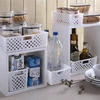 Kit de cesto organizador Rattan branco Paramount 3 peças