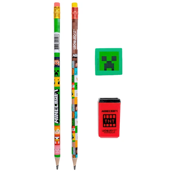 Kit escolar Minecraft Leo&amp;Leo 4 peças