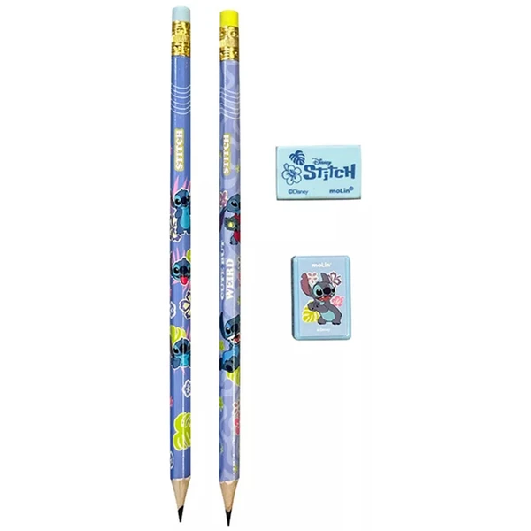 Kit escolar Stitch Disney Molin 4 peças