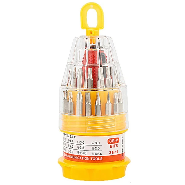 Kit ferramentas com chaves de fenda e estojo 31 peças