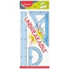 Kit geométrico escolar flexível com régua, esquadro e transferidor Unbreakable Maped 4 peças