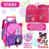 Kit mochila carrinho 16" com orelhinhas de pompom, lancheira térmica 9" e estojo escolar Follow Your Dreams Luluca