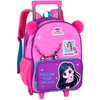 Kit mochila carrinho 16" com orelhinhas de pompom, lancheira térmica 9" e estojo escolar Follow Your Dreams Luluca