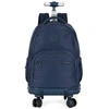 Kit mochila carrinho 2 em 1 360°, lancheira térmica e estojo escolar box azul Up4You