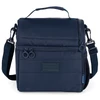 Kit mochila carrinho 2 em 1 360°, lancheira térmica e estojo escolar box azul Up4You