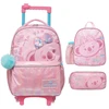 Kit mochila carrinho 2 em 1, lancheira térmica e estojo escolar Lilica Ripilica Charming