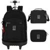 Kit mochila carrinho 2 em 1, lancheira térmica e estojo escolar box preto Up4You