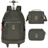 Kit mochila carrinho 2 em 1, lancheira térmica e estojo escolar box verde Up4You