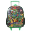 Kit mochila carrinho infantil 16", lancheira térmica e estojo escolar As Tartarugas Ninja X Nickelodeon