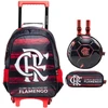 Kit mochila carrinho infantil 16", lancheira térmica e estojo escolar Flamengo R Xeryus