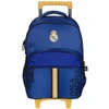 Kit mochila carrinho infantil 16", lancheira térmica e estojo escolar Real Madrid S Xeryus