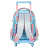 Kit mochila carrinho infantil 2 em 1 16", lancheira térmica e estojo escolar box azul acetinado Cinnamoroll Sanrio Luxcel