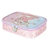 Kit mochila carrinho infantil 2 em 1 16", lancheira térmica e estojo escolar box rosa acetinado My Melody Sanrio Luxcel