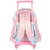 Kit mochila carrinho infantil 2 em 1 16", lancheira térmica e estojo escolar box rosa acetinado My Melody Sanrio Luxcel