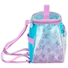 Kit mochila carrinho infantil 2 em 1 17", lancheira térmica e estojo escolar box em material acetinado e holográfico Stitch Disney Luxcel - azul