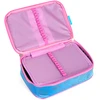 Kit mochila carrinho infantil 2 em 1 17", lancheira térmica e estojo escolar box em material acetinado e holográfico Stitch Disney Luxcel - roxo