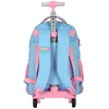 Kit mochila carrinho infantil 2 em 1 18" e lancheira térmica rosa com chaveiro emborrachado Stitch Disney Up4You