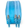 Kit mochila carrinho infantil 2 em 1 18", lancheira térmica e estojo escolar Stitch Disney Luxcel - azul