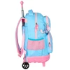 Kit mochila carrinho infantil 2 em 1 18", lancheira térmica e estojo escolar box azul Stitch Disney Luxcel