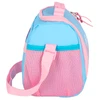 Kit mochila carrinho infantil 2 em 1 18", lancheira térmica e estojo escolar box azul Stitch Disney Luxcel