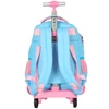 Kit mochila carrinho infantil 2 em 1 18", lancheira térmica e estojo escolar box azul Stitch Disney Luxcel