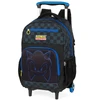 Kit mochila carrinho infantil 2 em 1 18", lancheira térmica e estojo escolar preto Sonic The Hedgehog SEGA Luxcel
