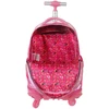 Kit mochila carrinho infantil 2 em 1 360° 17", lancheira térmica e estojo escolar box Emilly Vick Tween Xeryus