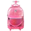 Kit mochila carrinho infantil 2 em 1 360° 17", lancheira térmica e estojo escolar box Emilly Vick Tween Xeryus