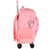 Kit mochila carrinho infantil 2 em 1 360° 18", lancheira térmica e estojo escolar box rosa Stitch Disney Luxcel