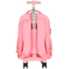 Kit mochila carrinho infantil 2 em 1 360° 18", lancheira térmica e estojo escolar box rosa Stitch Disney Luxcel