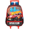 Kit mochila carrinho infantil 2 em 1 e lancheira térmica Hot Wheels Mattel Luxcel - preto
