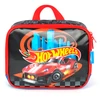 Kit mochila carrinho infantil 2 em 1 e lancheira térmica Hot Wheels Mattel Luxcel - preto