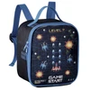 Kit mochila carrinho infantil 2 em 1 interativa com luzes 16" e lancheira térmica 9" Game Start