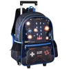 Kit mochila carrinho infantil 2 em 1 interativa com luzes 16" e lancheira térmica 9" Game Start