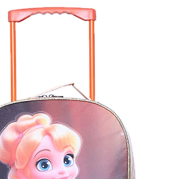 Kit mochila carrinho infantil, lancheira térmica e estojo escolar Bailarina