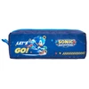 Kit mochila carrinho infantil, lancheira térmica e estojo escolar Sonic The Hedgehog Let's Go! SEGA Pacific