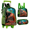 Kit mochila carrinho, lancheira térmica e estojo T-Rex Attack 16"