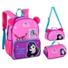 Kit mochila de costas 16" com orelhinhas de pompom, lancheira térmica 9" e estojo escolar Follow Your Dreams Luluca
