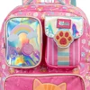 Kit mochila de costas, lancheira térmica 2 em 1 e estojo escolar Tween Gato Confetti 1 Xeryus