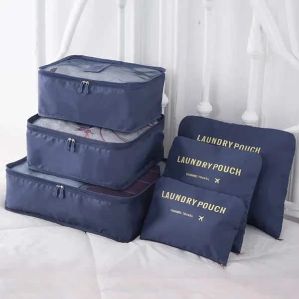 Kit organizador necessaire de mala 6 peças