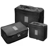 Kit organizador necessaire de mala preta Lyor 6 peças