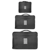 Kit organizador necessaire de mala preta Lyor 6 peças
